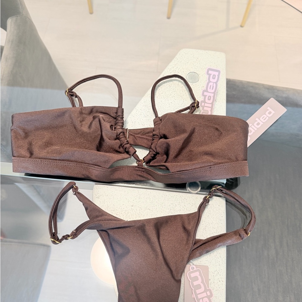 Missguided Brown Two-Piece Bikini Set